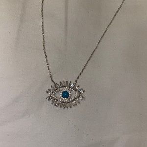 Super sparkly eye necklace